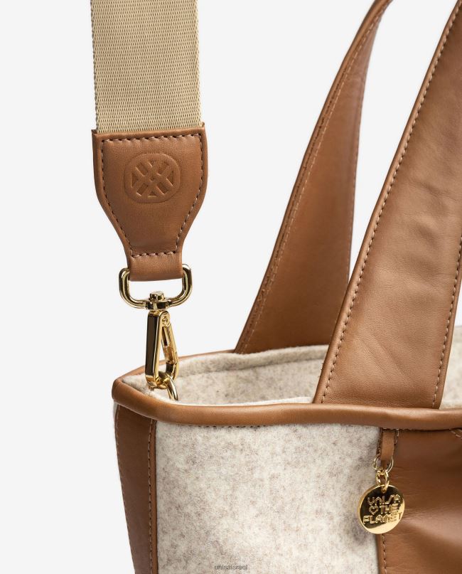 Unisa תיק קניות עשוי בד ממוחזר לבן נשים V2BP21139