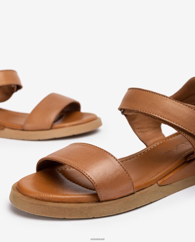 Unisa סנדל עור נוח חום נשים V2BP2113