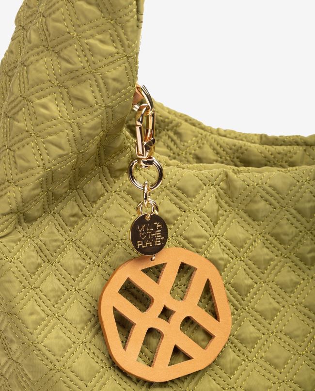 Unisa תיק יד פלורסנט מרופד ירוק נשים V2BP21141