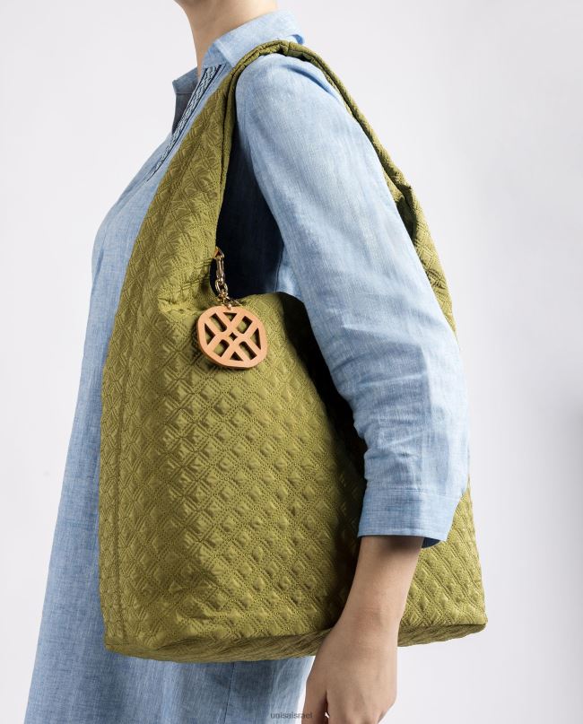 Unisa תיק יד פלורסנט מרופד ירוק נשים V2BP21141