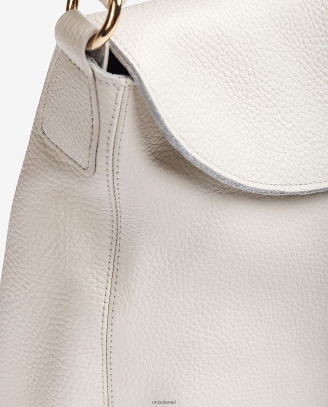 Unisa תיק יד גדול עם מונוגרמה לבן נשים V2BP21144