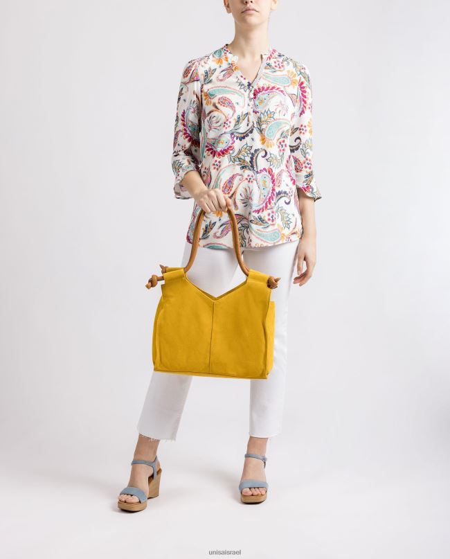 Unisa תיק כתף מסוקס צהוב נשים V2BP21145
