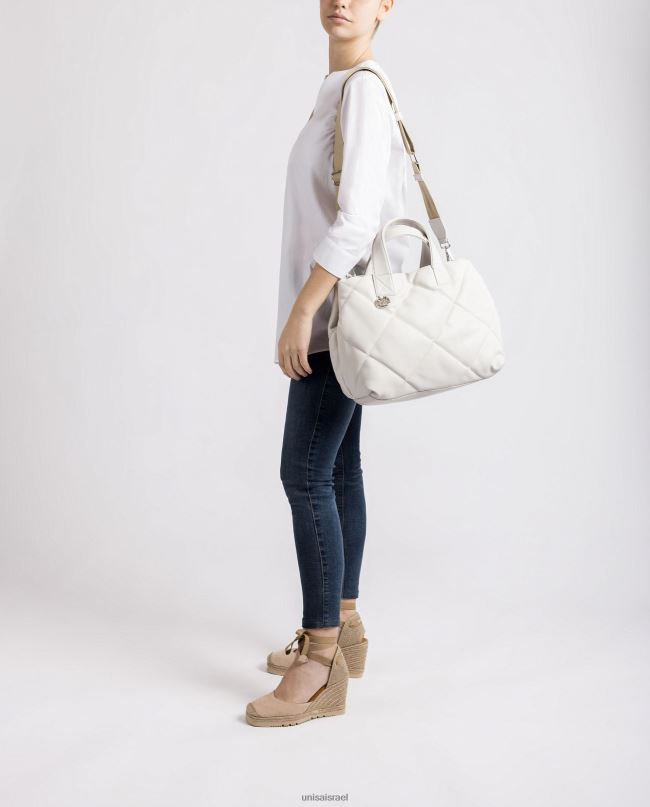 Unisa תיק יד באפקט קווילט לבן נשים V2BP21150