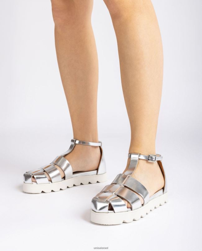 Unisa נעלי ג'לי באפקט מתכתי אופנה נשים V2BP2115
