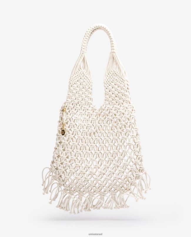 Unisa תיק כותנה קלוע ביד אופנה נשים V2BP21169