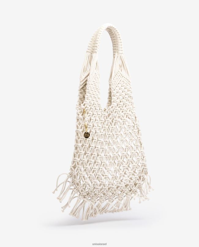 Unisa תיק כותנה קלוע ביד אופנה נשים V2BP21169