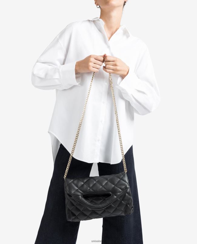 Unisa תיק מרופד עם דש מקופל שָׁחוֹר נשים V2BP21172