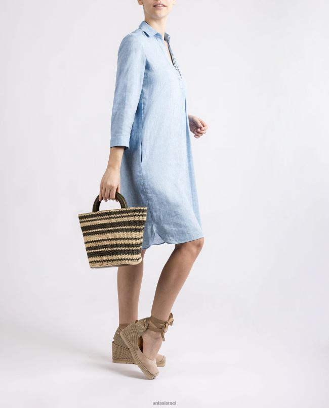 Unisa תיק יד רפיה בגודל בינוני ירוק נשים V2BP21177