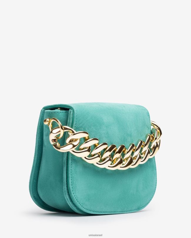 Unisa תיק יד עם שרשרת מוזהבת ירוק נשים V2BP21183