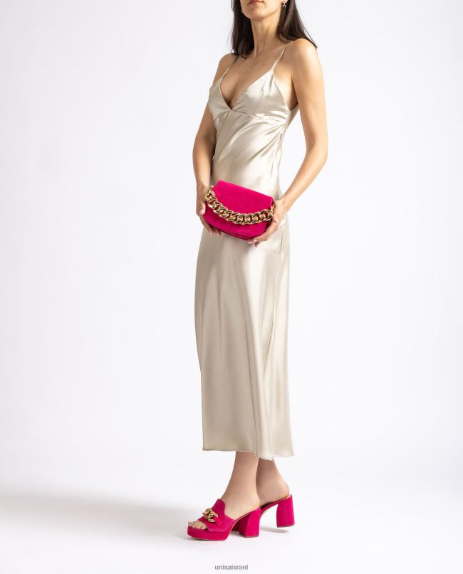 Unisa תיק יד עם שרשרת מוזהבת וָרוֹד נשים V2BP21185