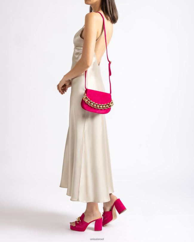 Unisa תיק יד עם שרשרת מוזהבת וָרוֹד נשים V2BP21185