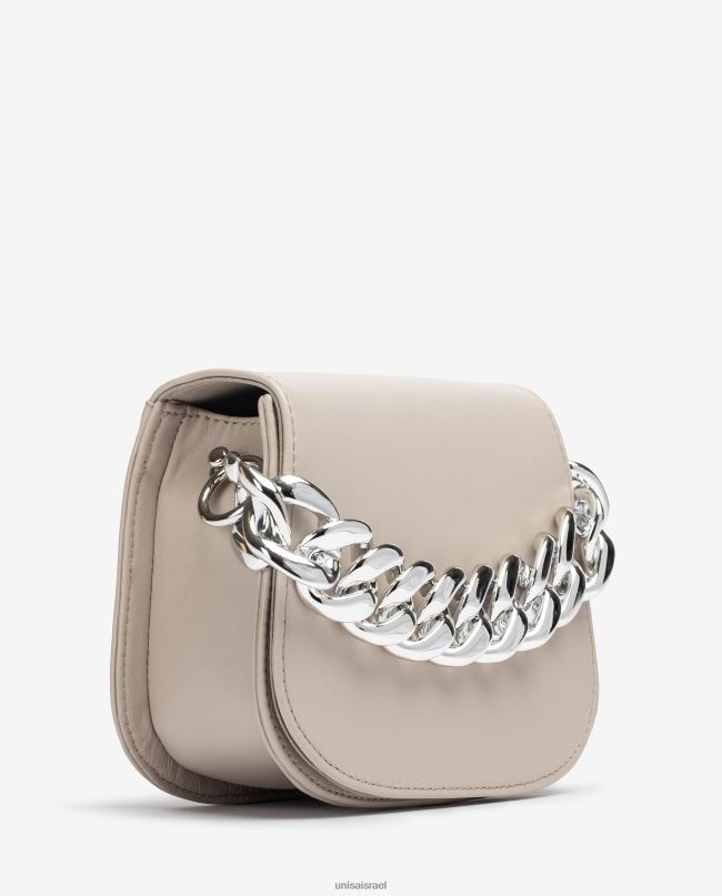 Unisa תיק יד עם שרשרת מוזהבת בז' נשים V2BP21200