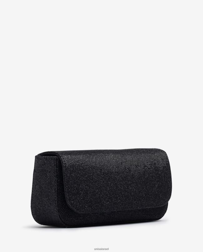 Unisa תיק צד מבריק מבד שָׁחוֹר נשים V2BP21201