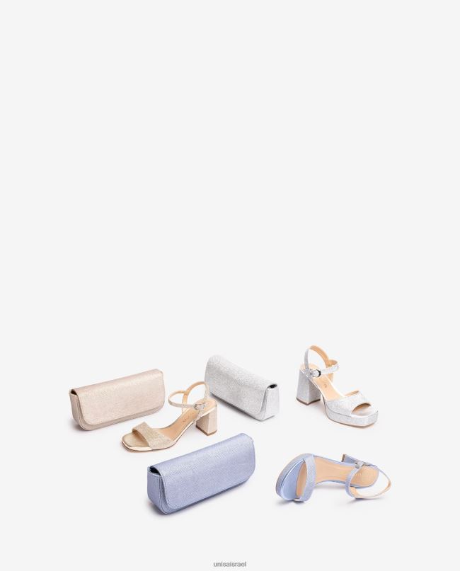 Unisa תיק צד מבריק מבד כְּחוֹל נשים V2BP21206