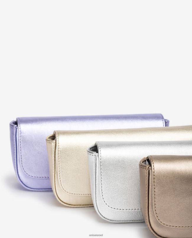 Unisa תיק צד עור באפקט מתכתי לילה נשים V2BP21208