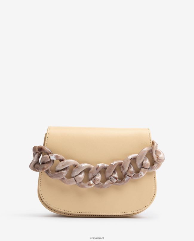 Unisa תיק יד עם שרשרת בז' נשים V2BP21220