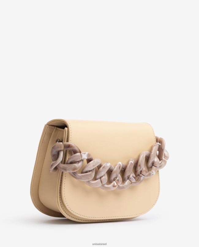 Unisa תיק יד עם שרשרת בז' נשים V2BP21220