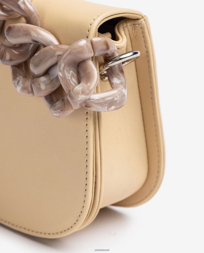 Unisa תיק יד עם שרשרת בז' נשים V2BP21220