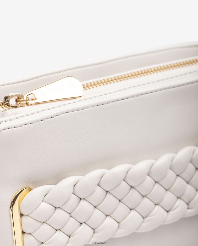 Unisa תיק יד קלוע לבן נשים V2BP21226