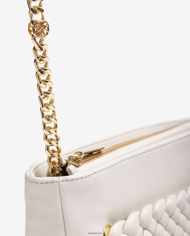 Unisa תיק יד קלוע לבן נשים V2BP21226