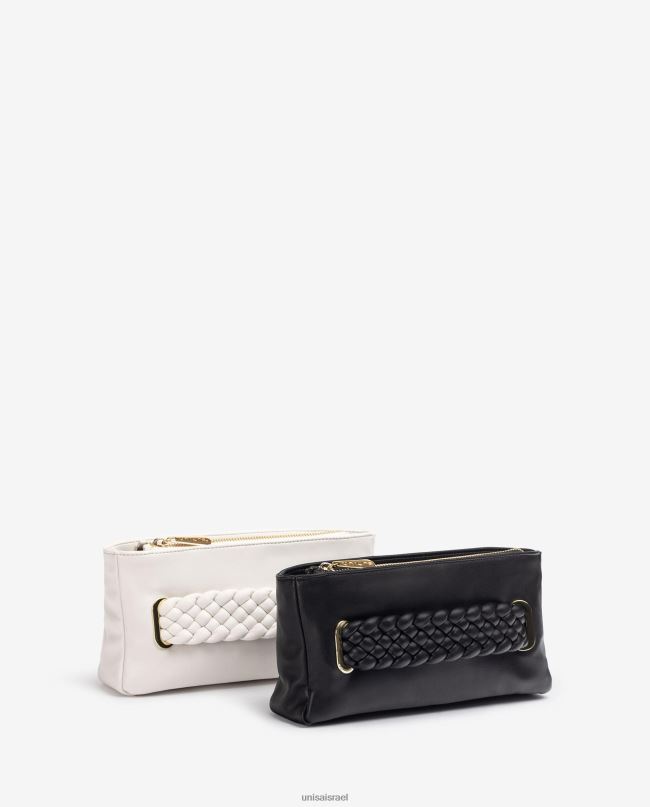 Unisa תיק יד קלוע לבן נשים V2BP21226