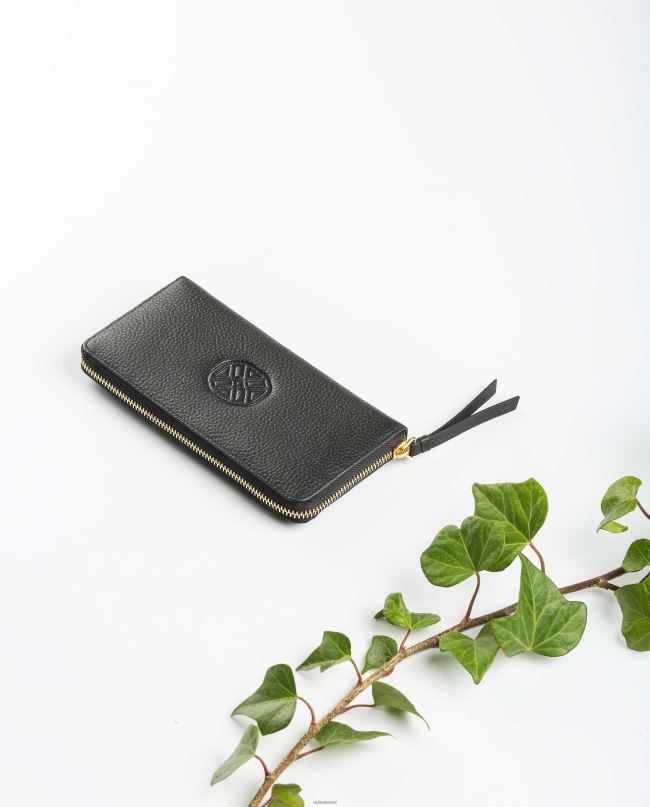 Unisa מונוגרמה של ארנק דק שָׁחוֹר נשים V2BP21231