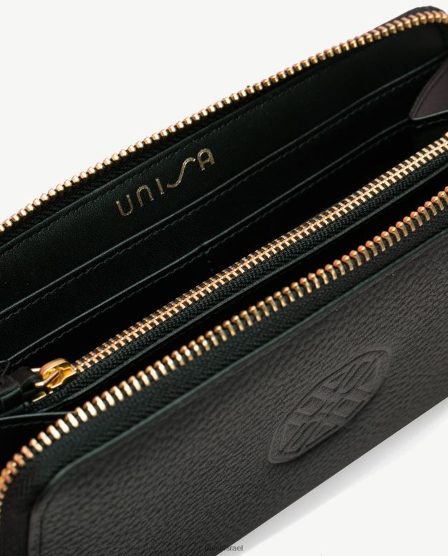 Unisa מונוגרמה של ארנק דק שָׁחוֹר נשים V2BP21231