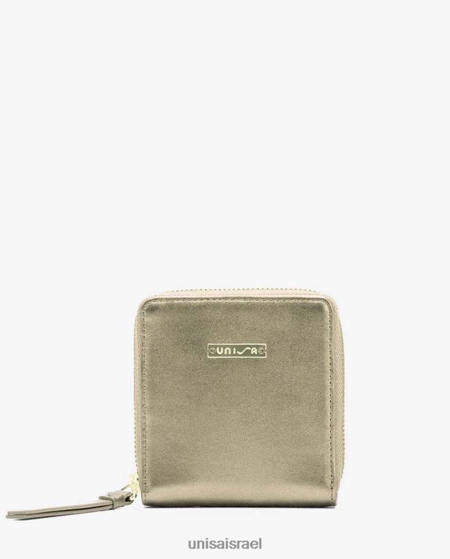Unisa ארנק עור עם רוכסן זהב נשים V2BP21234