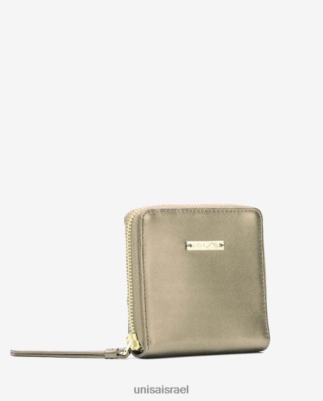 Unisa ארנק עור עם רוכסן זהב נשים V2BP21234
