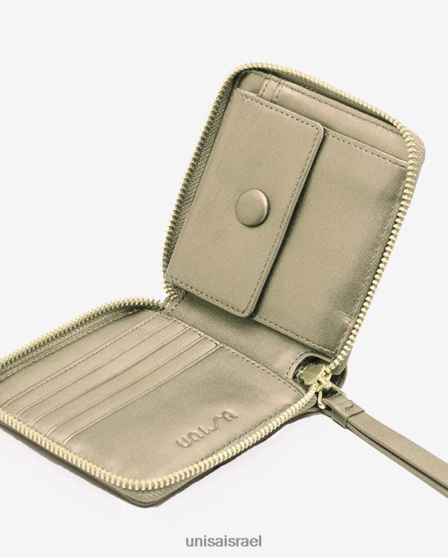 Unisa ארנק עור עם רוכסן זהב נשים V2BP21234