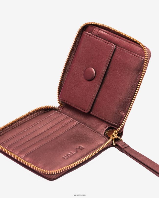 Unisa ארנק עור עם רוכסן אָדוֹם נשים V2BP21235