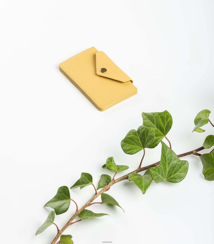 Unisa צבע בעל כרטיס עור צהוב נשים V2BP21238