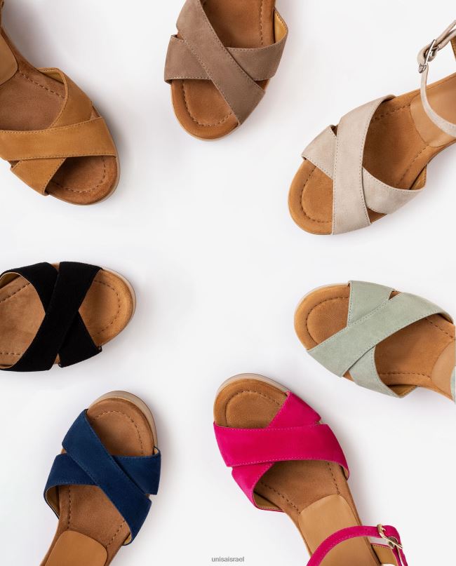 Unisa סנדל רצועה צולבת ירוק נשים V2BP2124