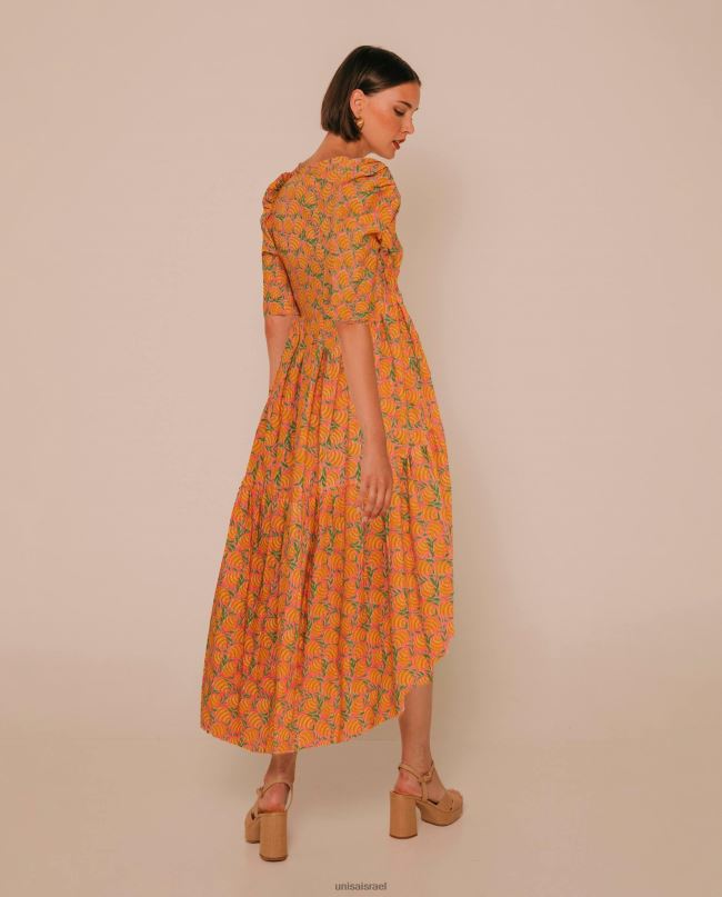 Unisa שמלה עם חצאית אסימטרית צהוב נשים V2BP21253