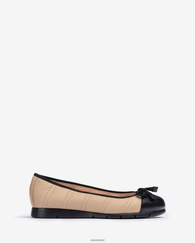 Unisa נעל בלרינה מרופדת בז' נשים V2BP21264