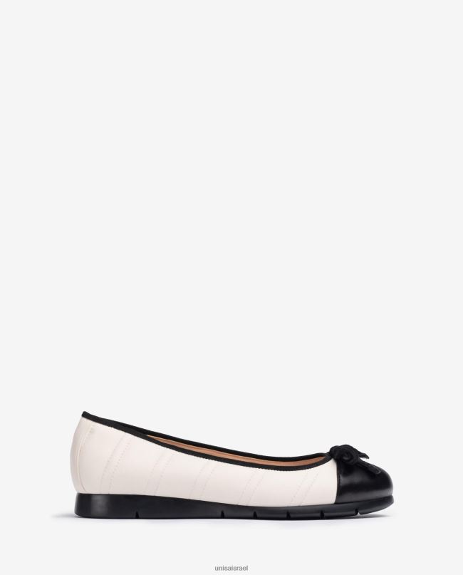 Unisa נעל בלרינה מרופדת לבן נשים V2BP21265