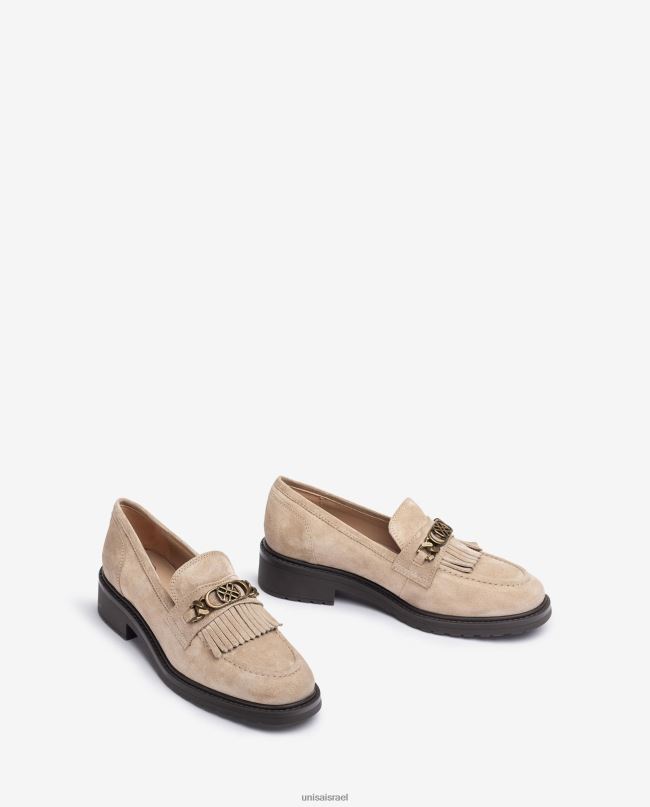 Unisa לופר עם מונוגרמה מתכתית בז' נשים V2BP21271