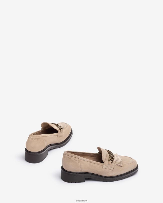 Unisa לופר עם מונוגרמה מתכתית בז' נשים V2BP21271