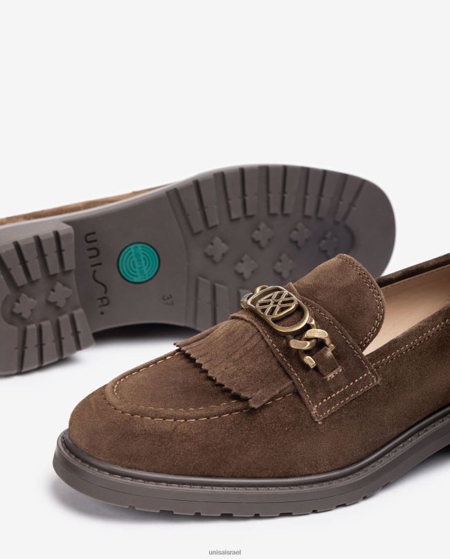 Unisa לופר עם מונוגרמה מתכתית חום נשים V2BP21272