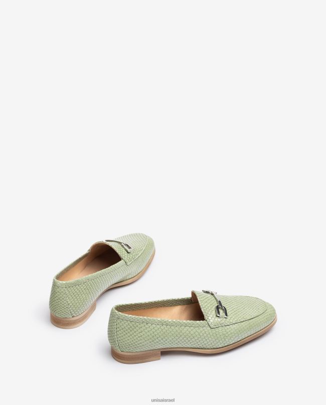 Unisa לופר מעור מובלט ירוק נשים V2BP21278