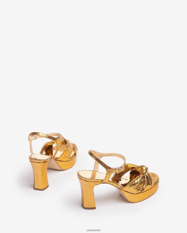 Unisa סנדל עם רצועות מסוקסות זהב נשים V2BP21308