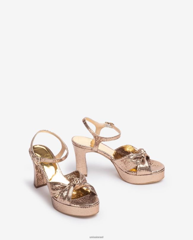 Unisa סנדל עם רצועות מסוקסות בְּרוֹנזָה נשים V2BP21309