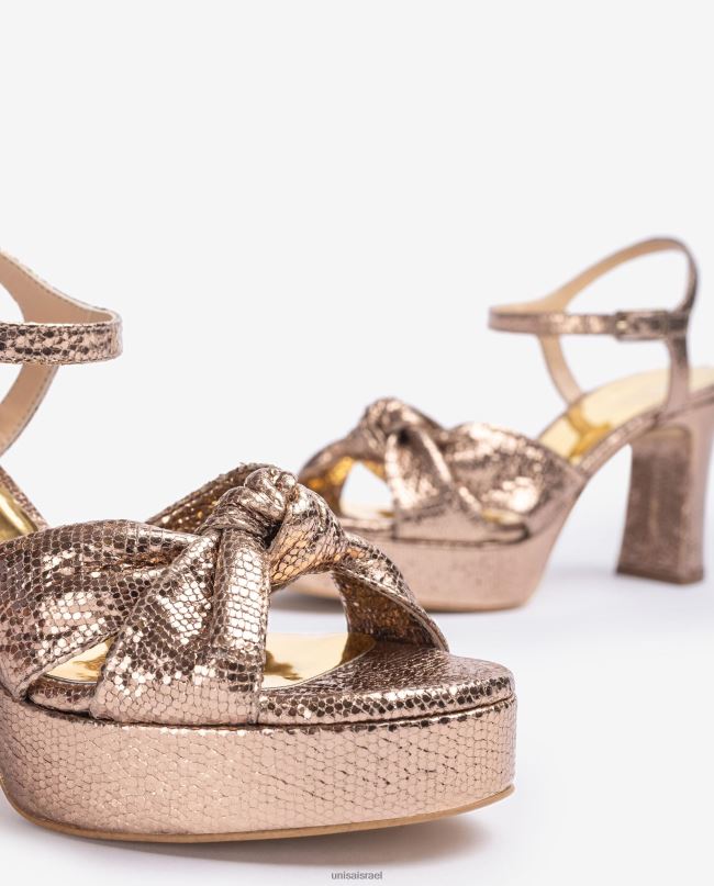 Unisa סנדל עם רצועות מסוקסות בְּרוֹנזָה נשים V2BP21309