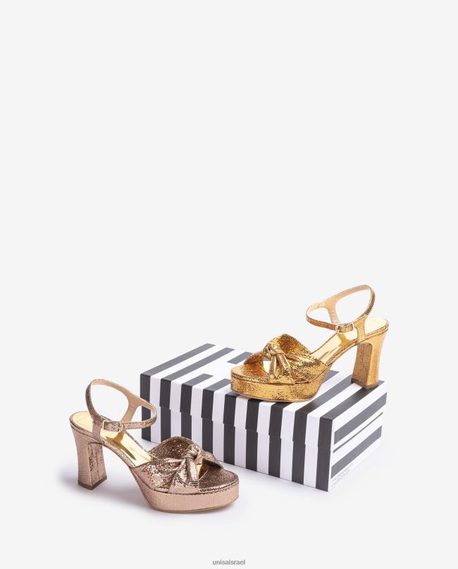 Unisa סנדל עם רצועות מסוקסות בְּרוֹנזָה נשים V2BP21309
