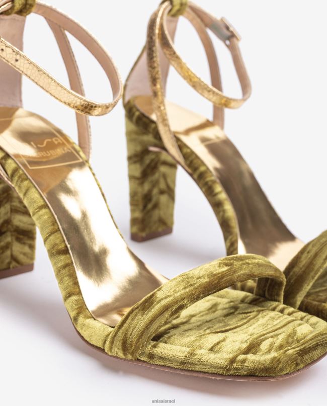 Unisa סנדל קטיפה ירוק נשים V2BP21314