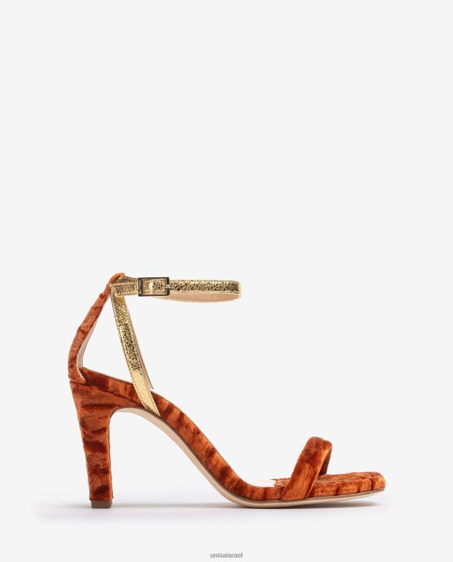 Unisa סנדל קטיפה תפוז נשים V2BP21317
