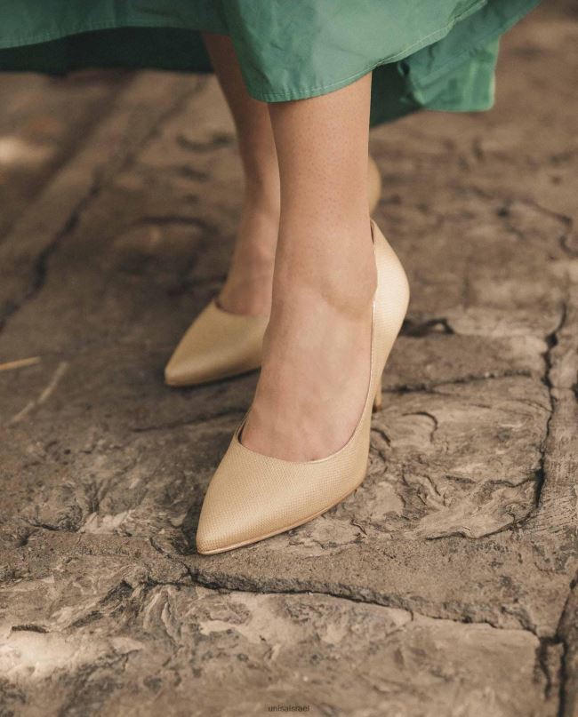 Unisa משאבה תוצרת רפיה חום נשים V2BP21326