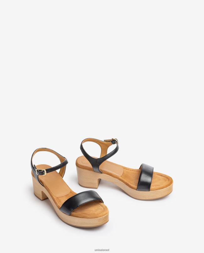Unisa סנדל עקב בלוק נמוך שָׁחוֹר נשים V2BP2134