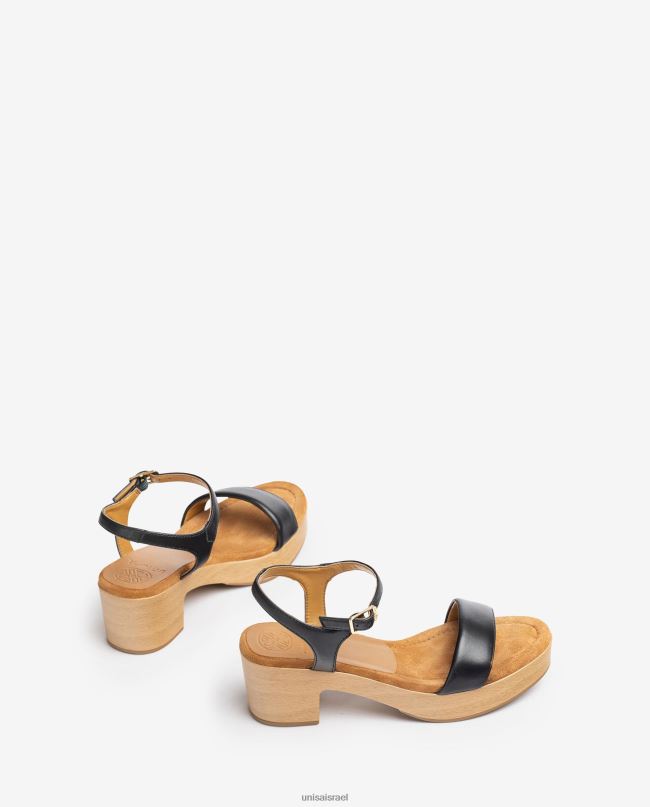 Unisa סנדל עקב בלוק נמוך שָׁחוֹר נשים V2BP2134