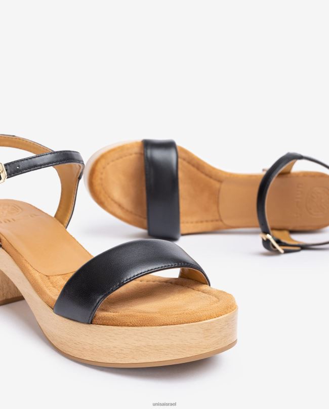 Unisa סנדל עקב בלוק נמוך שָׁחוֹר נשים V2BP2134
